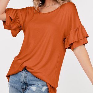 Adley Ruffle Sleeve Top